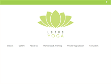 Tablet Screenshot of lotusyogadallas.com